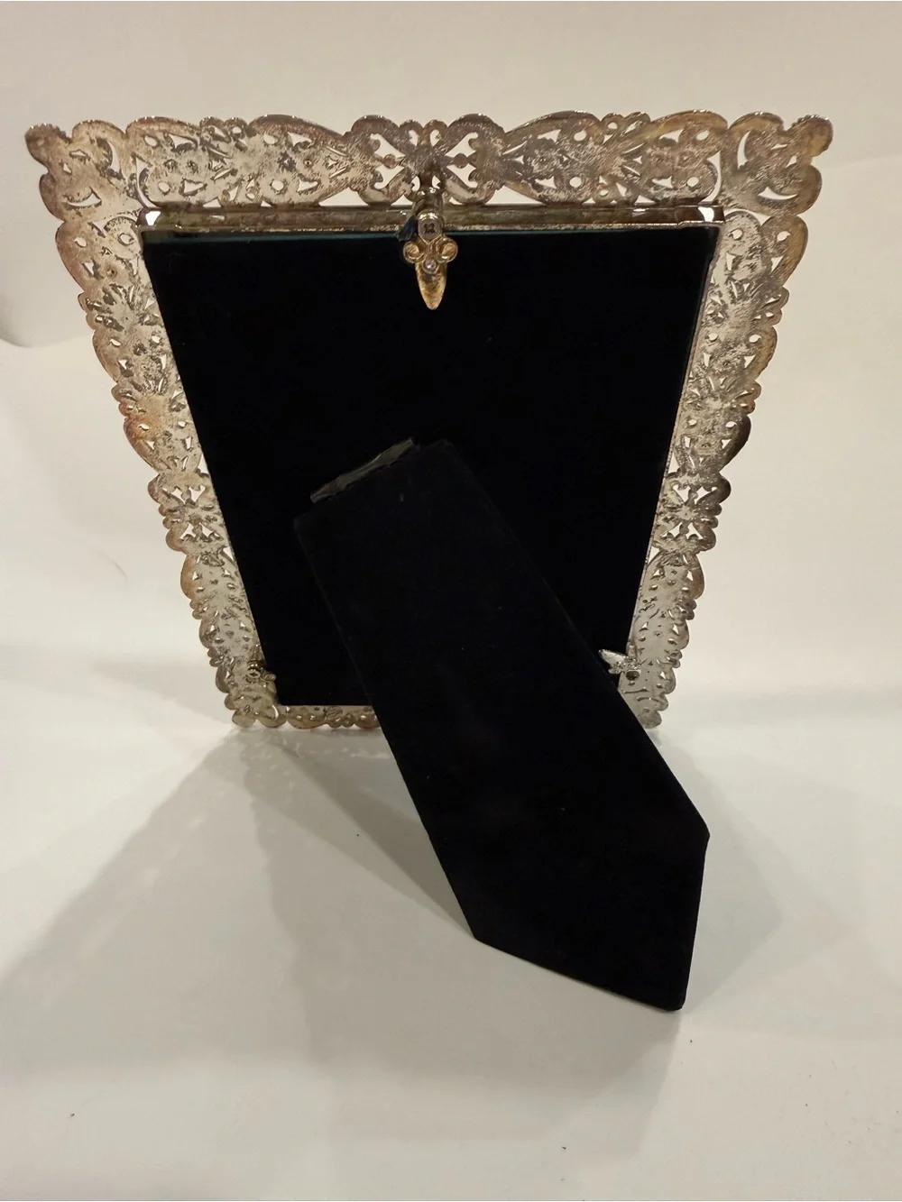 Ornate Filigree Gold and Silver Photo Frame